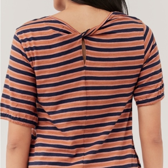 Pact Avery Slub Twist Back Dress Harvest Stripe - S - Picture 5 of 9